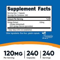 Viên uống bổ não Ginkgo Biloba Nutricost 120mg 240 viên của Mỹ