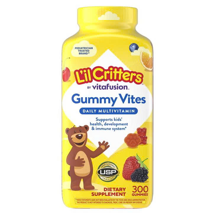 Kẹo dẻo vitamin cho bé Gummy Vites L'il Critters 300 viên của Mỹ