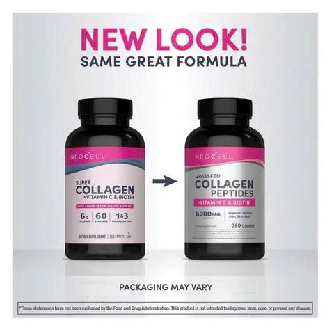 Neocell Super Collagen + Vitamin C & Biotin mẫu mới của Mỹ