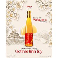Rượu mơ vảy vàng Choya Gold của Nhật Bản 500ml hộp đỏ