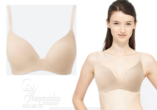 Áo ngực Uniqlo Wireless Bra Beauty Light không viền không gọng Black   size 6570 New