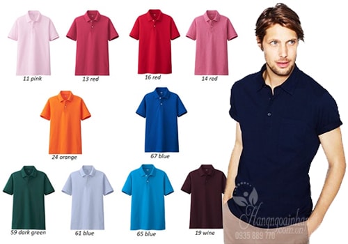 Áo phông nam Uniqlo Polo có cổ - Xách tay từ Nhật Bản