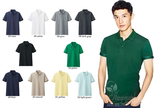 Áo phông nam Uniqlo Polo dáng có cổ 