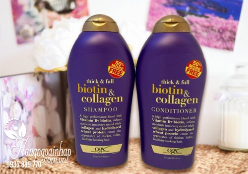 Bộ Dầu Gội Và Xả Thick And Full Biotin Collagen 577ml Của Mỹ