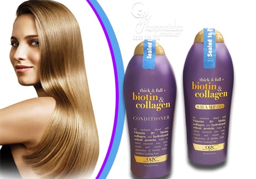 Bộ dầu gội - xả kích thích mọc tóc Biotin & Collagen của Mỹ 750ml