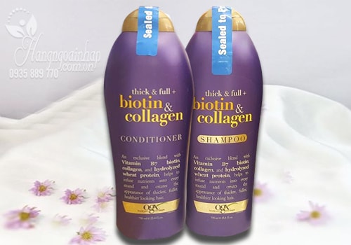 Bộ dầu gội xả kích thích mọc tóc Biotin & Collagen của Mỹ 750ml