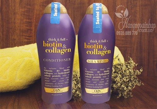 Bộ dầu gội - xả kích thích mọc tóc Biotin & Collagen của Mỹ 750ml