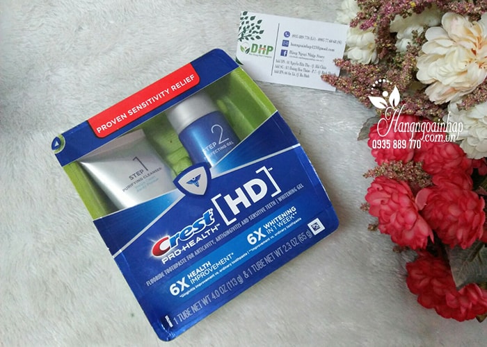 Bộ sản phẩm làm trắng răng Crest HD Pro-Health Daily Two Step