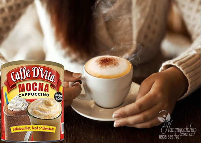 Bột cà phê hòa tan Caffe D’Vita Mocha Cappuccino của Mỹ