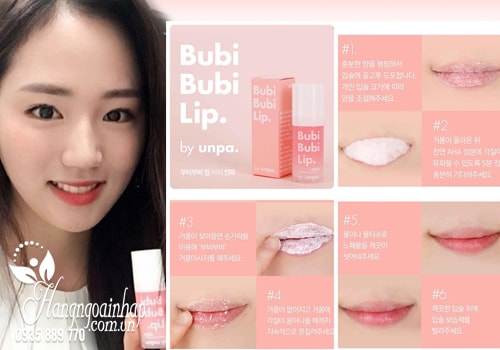 Tẩy tế bào chết môi dạng bọt - Unpa Bubi Bubi Lip của Hàn Quốc