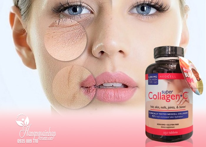 Viên uống Super Collagen +C 250 viên type 1&3 của mỹ