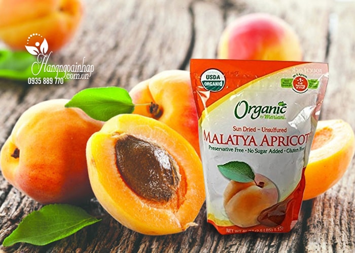 Quả mơ sấy khô Organic Malatya Apricots 1,13kg của Mỹ
