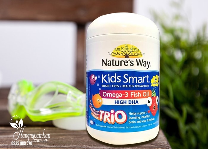 Dầu cá Kids Smart Omega 3 Fish Oil High DHA 180 viên của Úc