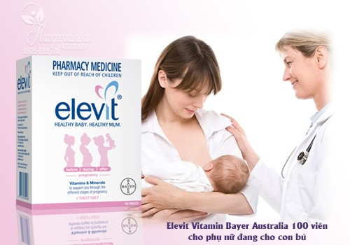 Vitamin Cho Bà Bầu Elevit Healthy Baby.Healthy Mum Của Úc 100 Viên
