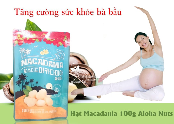 Hạt mắc ca tẩm muối Macadamia Aloha Nuts 100g