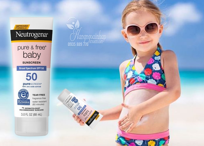 Kem chống nắng cho trẻ Neutrogena Pure & Free Baby Sunscreen spf50 của Mỹ