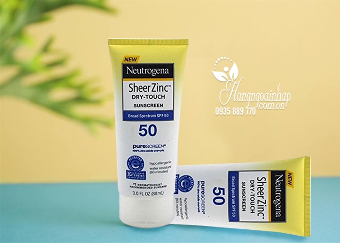 Kem chống nắng Neutrogena Sheer Zinc Dry-Touch Sunscreen SPF 50