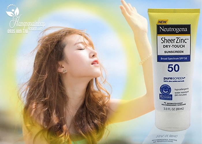 Kem chống nắng Neutrogena Sheer Zinc Dry-Touch Sunscreen SPF 50 88ml của Mỹ