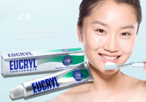 Kem đánh trắng răng, trị hôi miệng-Eucryl Toothpaste 50ml của Anh