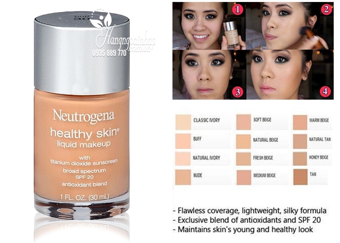 Kem Nền Neutrogena Healthy Skin Liquid Makeup Spf 20, Neutrogena