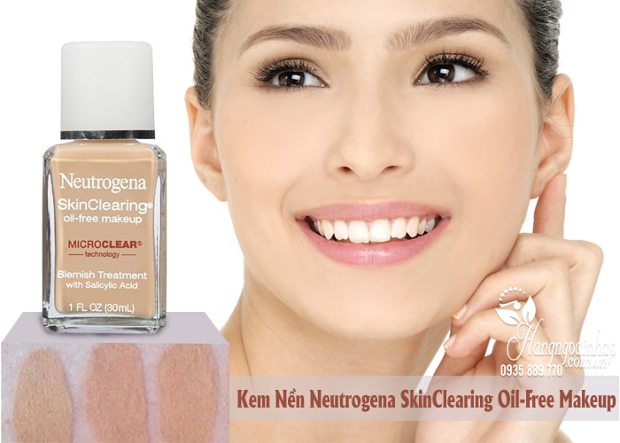 Kem nền cho da mụn Neutrogena SkinClearing Oil-free Makeup của Mỹ