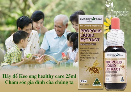 Keo ong Healthy Care Propolis Liquid Extract của Úc 