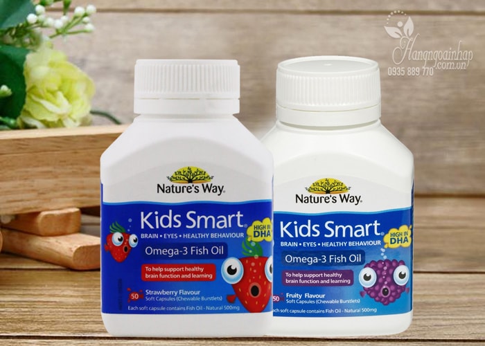 Kids Smart Omega 3 Fish Oil - Dầu Cá Của Úc Lọ 50 Viên