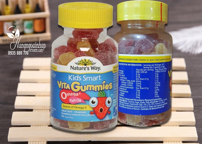 Nature’s Way Kids Smart Vita Gummies Omega 3 Fish Oil 60 viên của Úc