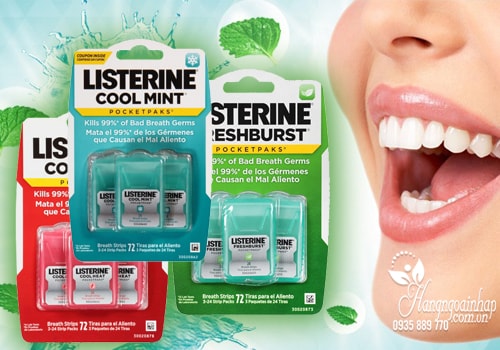 Miếng ngậm thơm miệng, diệt khuẩn Listerine