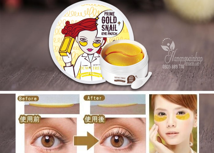 Mặt nạ đắp mắt Prime Gold Snail Eye Patch Hàn Quốc 90g