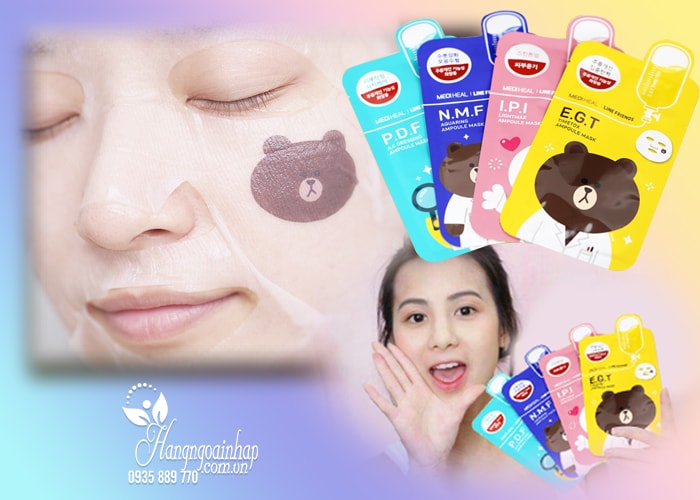 Mặt nạ giấy dưỡng trắng da Mediheal Line Friends Hàn Quốc