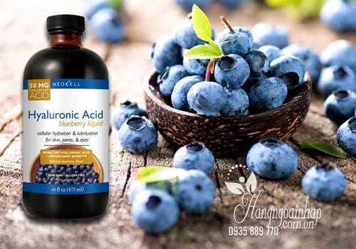 Neocell Hyaluronic Acid Blueberry Liquid 473ml  Nước Uống Bổ Sung HA Chiết Xuất Từ Quả Việt Quất