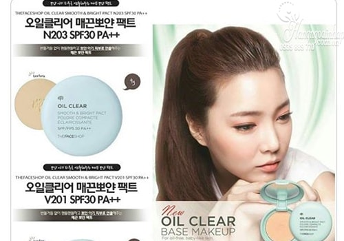 Phấn phủ nén kiềm dầu The Face Shop Oil Clear Smooth & Bright Powder