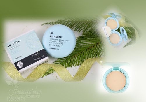 Phấn phủ nén kiềm dầu The Face Shop Oil Clear Smooth & Bright Powder