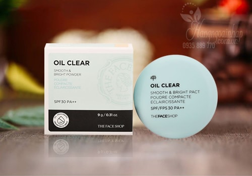 Phấn phủ nén kiềm dầu The Face Shop Oil Clear Smooth & Bright Powder