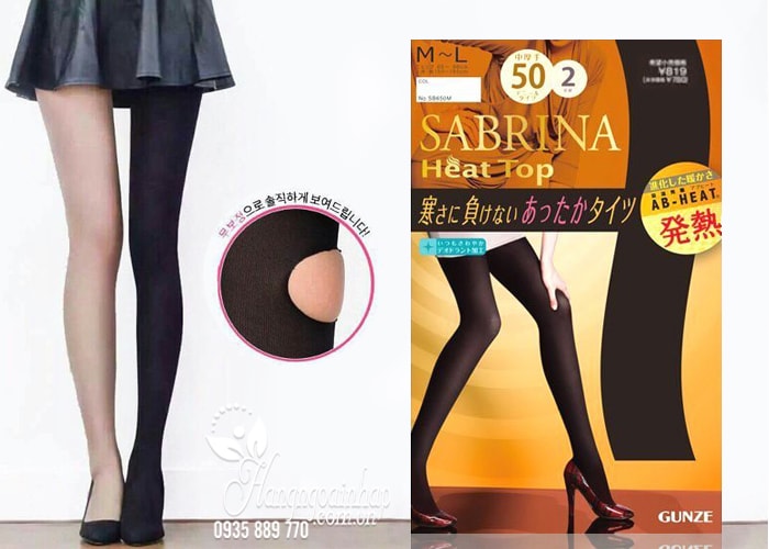 Quần tất sinh nhiệt Sabrina Heat Top 50D Nhật Bản