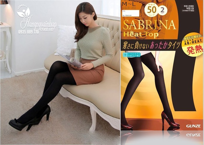 Quần tất sinh nhiệt Sabrina Heat Top 50D của Nhật 