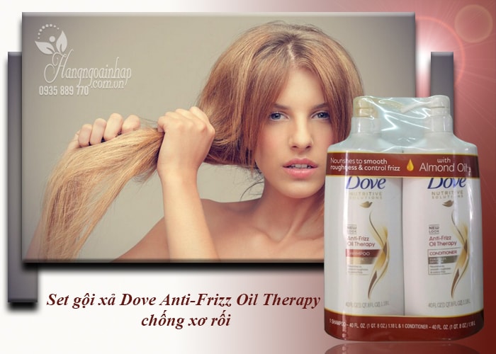 Bộ gội xả Dove Anti-Frizz Oil Therapy của Mỹ, chống xơ rối tóc