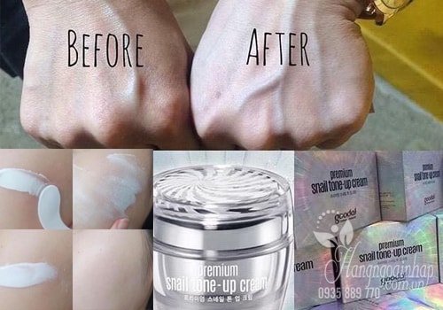 Set kem ốc sên dưỡng trắng da Goodal Premium Snail Tone Up Cream