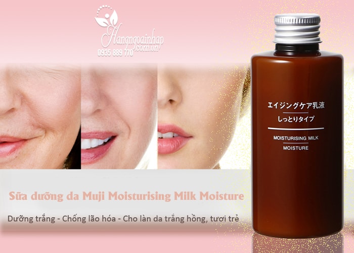 Sữa dưỡng da chống lão hóa Muji Moisturising Milk Moisture 150ml của Nhật