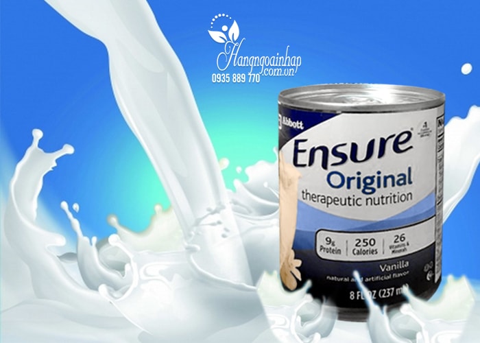 Sữa Ensure Original nước hương Vanilla 237ml, nhập khẩu từ Mỹ