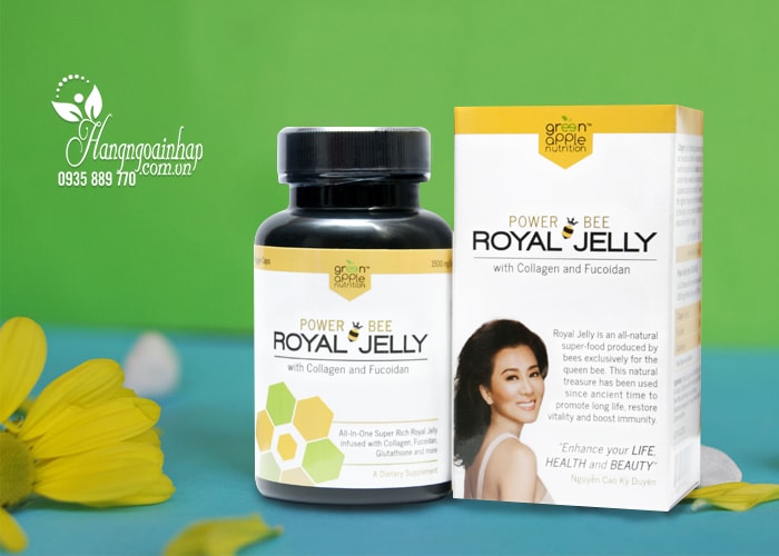 Sữa ong chúa Power Bee Royal Jelly 1500mg 60 viên của Mỹ