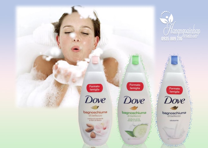 Sữa tắm dưỡng da Dove Bagnoschiuma 700ml của Mỹ