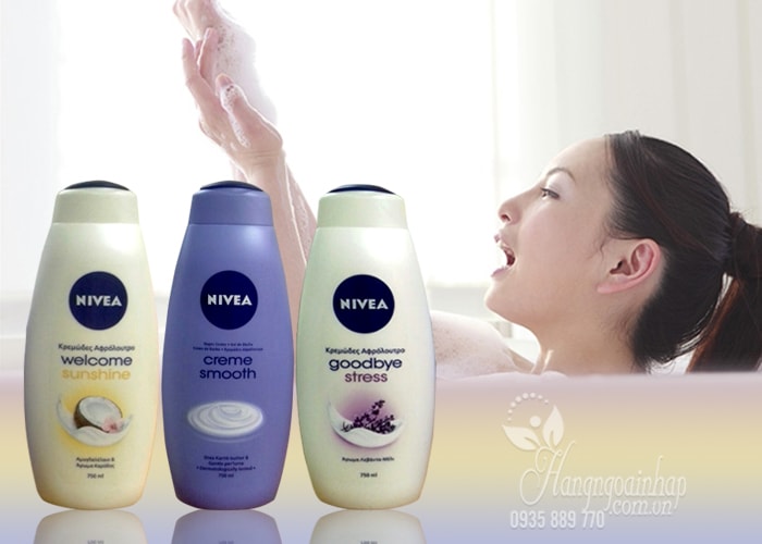 Sữa tắm Nivea 750ml của Đức - Cho làn da trắng mịn màng 