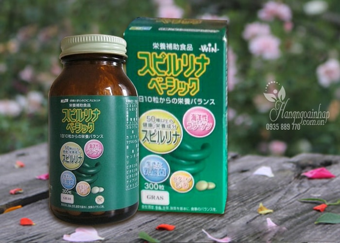 Tảo xanh cao cấp Spirulina hộp 300 viên của Nhật Bản