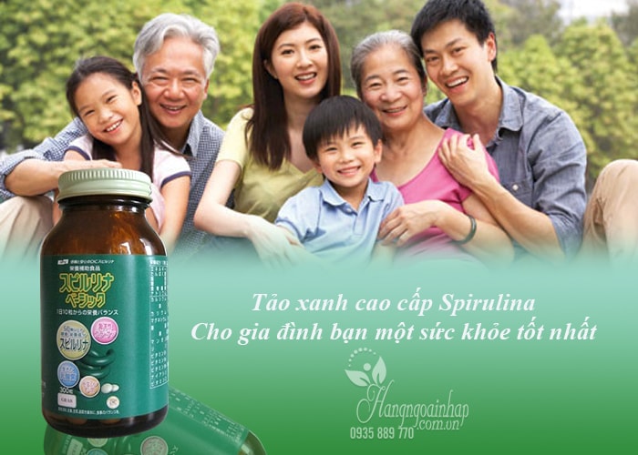 Tảo xanh cao cấp Spirulina của Nhật Bản