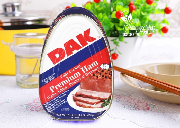 Thịt hộp cao cấp Dak Premium Ham 454g của Mỹ