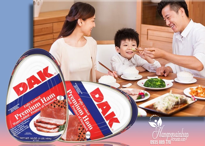 Thịt hộp cao cấp Dak Premium Ham của Mỹ 454g