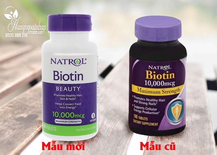 Thuốc Chống Rụng Tóc, Mọc Tóc Biotin  Natrol Của Mỹ 10000mcg