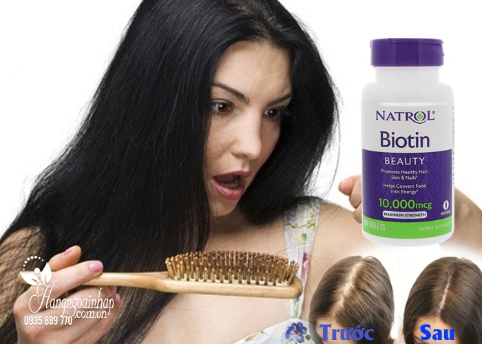 Thuốc Chống Rụng Tóc Biotin 10.000mcg Natrol Của Mỹ